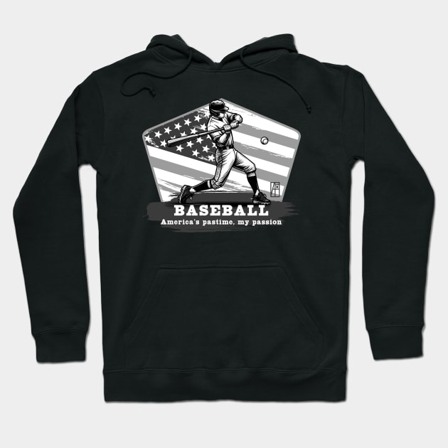 USA - American BASEBALL - Baseball: America's pastime, my passion - bw Hoodie by ArtProjectShop